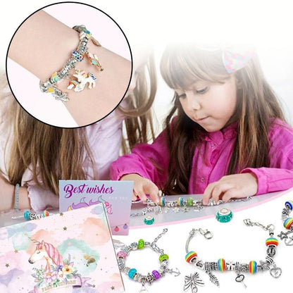 🎁 Kit para Crear Pulseras con Charms - Incluye Cuentas y Herramientas, Diseño Divertido para Regalo o Manualidades 👧📦