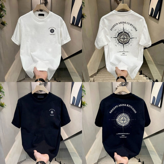 Camiseta de Algodón Estampada para Hombres/Mujeres