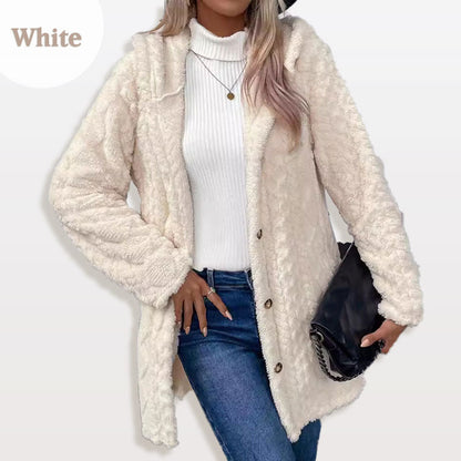 Chaqueta con capucha para mujer de patrón de diamantes y caliente - COMPRA 2 ENVÍO GRATIS