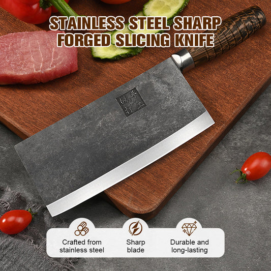 🔥 Cuchillo de Rebanado Forjado Afilado de Acero Inoxidable - COMPRA 2 ENVÍO GRATIS