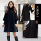 Vestido Plisado para Mujer con Mangas de Linterna Elegantes