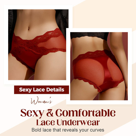 🌸  Ropa Interior de Encaje para Mujer - Combinación de Sensualidad y Comodidad, Diseño Transpirable y Suave al Tacto 💃✨📦