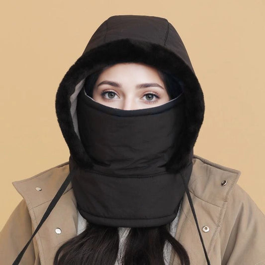 Gorro térmico grueso con forro de felpa y mascarilla para hombre y mujer - COMPRA 3 ENVÍO GRATIS