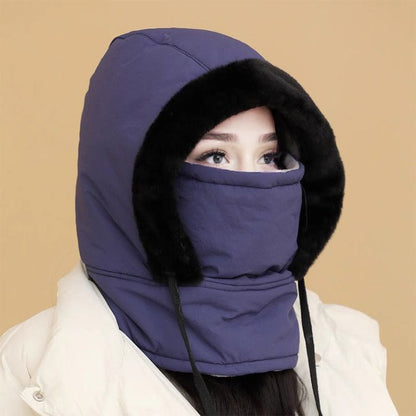 Gorro térmico grueso con forro de felpa y mascarilla para hombre y mujer - COMPRA 3 ENVÍO GRATIS