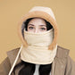 Gorro térmico grueso con forro de felpa y mascarilla para hombre y mujer - COMPRA 3 ENVÍO GRATIS