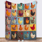 💥 Manta de franela con estampado de gallinas vintage 🐔 - COMPRA 2 ENVÍO GRATIS