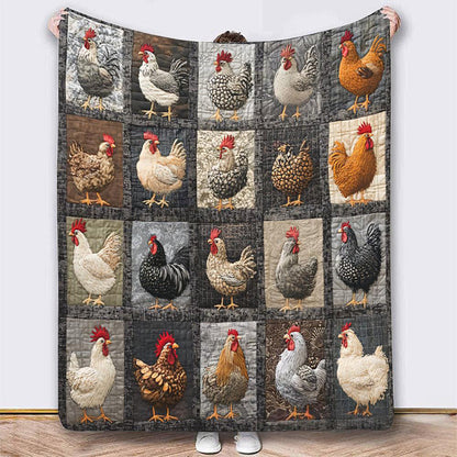 💥 Manta de franela con estampado de gallinas vintage 🐔 - COMPRA 2 ENVÍO GRATIS