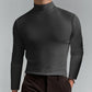 Camiseta de manga larga para hombre con cuello alto y corte ajustado - COMPRA 2 ENVÍO GRATIS