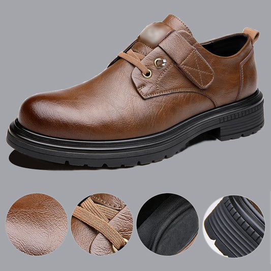 Zapatos Transpirables de Cuero PU para Hombre, Estilo Retro con Suela Blanda - COMPRA 2 ENVÍO GRATIS
