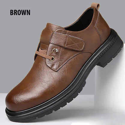 Zapatos Transpirables de Cuero PU para Hombre, Estilo Retro con Suela Blanda - COMPRA 2 ENVÍO GRATIS