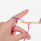 Anillo de crochet ajustable para tejer