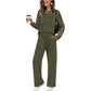 Conjunto de Top de Cuello Redondo y Pantalones con Cordón para Mujer - COMPRA 2 ENVÍO GRATIS