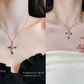 💜Súper rebaja – 50% de descuento 💜Collares con colgante de cruz de pedrería de colores