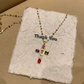 💜Súper rebaja – 50% de descuento 💜Collares con colgante de cruz de pedrería de colores