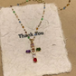 💜Súper rebaja – 50% de descuento 💜Collares con colgante de cruz de pedrería de colores