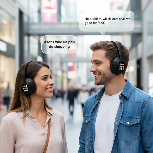 Auriculares Bluetooth con IA y pantalla LCD
