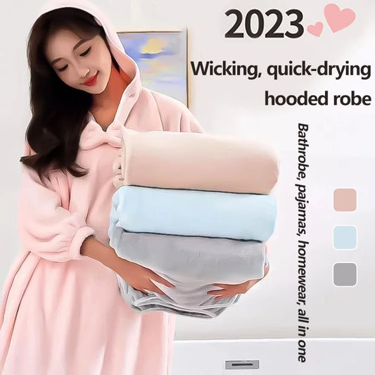 Albornoz unisex con capucha ultraabsorbente y de secado rápido - Compra 2 Envío Gratuito