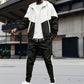 Conjunto deportivo de sudadera con capucha y joggers cónicos para hombre - Envío Gratuito