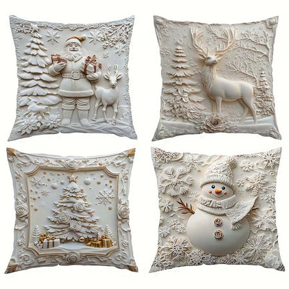 🎄 ¡OFERTA NAVIDAD! 50% en TODO + 🎁❄️🎅Elegantes fundas de almohada decorativas navideñas