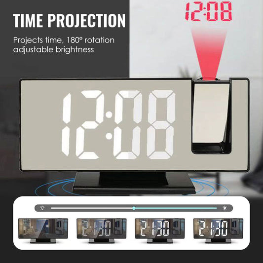 ⏳ Oferta Especial por Tiempo Limitado ⏰ Reloj Despertador Proyector con Espejo LED 🕰️ - Compra 2 Envío Gratuito