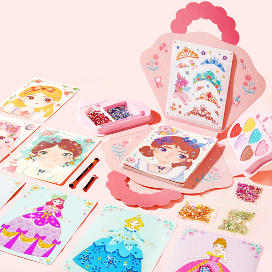👑 ¡50% DE DESCUENTO! ✨ Set de Vestir y Maquillar Princesa 3 en 1 - Incluye Corona, Varita Mágica y Maquillaje No Tóxico para Juego Imaginativo 🧚‍♀️🎨