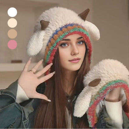 🎄Regalo Navideño🦌 Gorro y Bolso 2 en 1 con Cuernos Creativos – Práctico y Adorable ✨ - Compra 2 Envío Gratuito