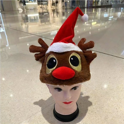 Gorro Interactivo de Peluche con Personaje Navideño