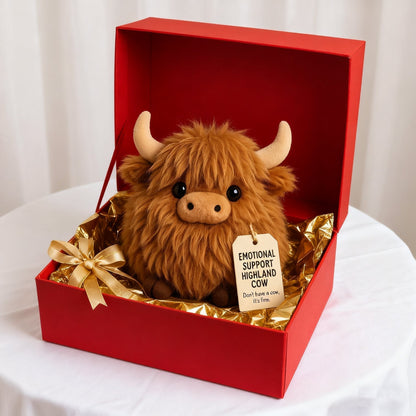 🎅¡Preventa navideña con un 50% de descuento!🎁 Peluche de vaca escocesa de apoyo emocional🎉