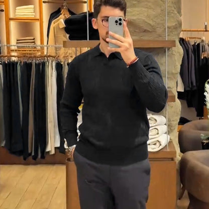 Jersey Tejido para Hombres con Cuello Mao Casual - Envío Gratuito