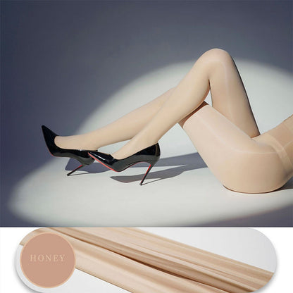 Medias transparentes brillantes para mujer: resistentes a enganches y antideslizantes