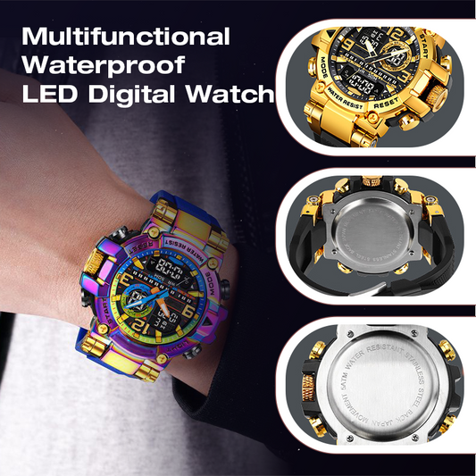 Reloj digital LED multifuncional impermeable
