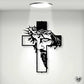 EN OFERTA🔥Letrero metálico con la cruz de Jesús Decoración de pared con Cristo