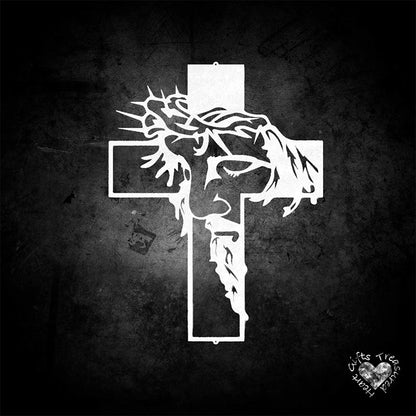 EN OFERTA🔥Letrero metálico con la cruz de Jesús Decoración de pared con Cristo