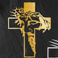 EN OFERTA🔥Letrero metálico con la cruz de Jesús Decoración de pared con Cristo