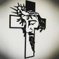 EN OFERTA🔥Letrero metálico con la cruz de Jesús Decoración de pared con Cristo