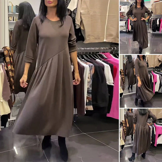 🎁 Nuevos Lanzamientos 2026 - 50% de Descuento 💥 Vestido Maxi Plisado Asimétrico Casual para Mujeres