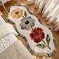Soft Floral Print Floor Rug