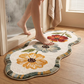 Soft Floral Print Floor Rug