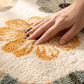 Soft Floral Print Floor Rug