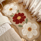 Soft Floral Print Floor Rug