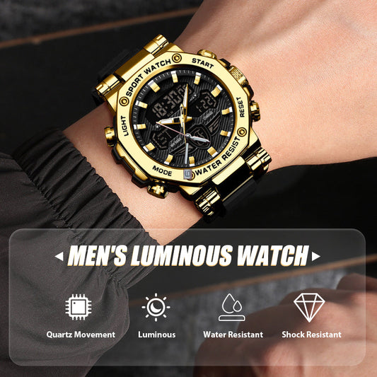 ✨🔥 Reloj Luminoso Multifunción Impermeable para Hombres ⌚