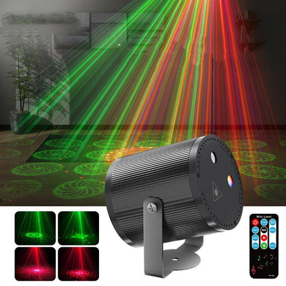 Luz de fiesta laser DJ con 7 modos de iluminación y control remoto