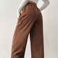 Pantalón de pana informal de corte holgado para mujer