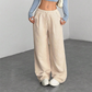 Pantalón de pana informal de corte holgado para mujer