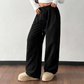 Pantalón de pana informal de corte holgado para mujer