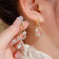 💎🌿 Pendientes de Perlas con Forma de Hoja de Albaricoque – Elegancia Romántica y Brillo Natural, el Regalo Perfecto para Enamorar 💖✨