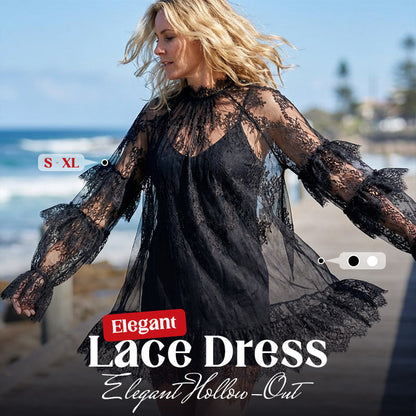 🔥 50% DE DESCUENTO en productos seleccionados🎉Elegante Vestido de Encaje con Escote
