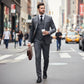Conjunto de traje de tres piezas para hombre de corte ajustado