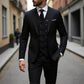 Conjunto de traje de tres piezas para hombre de corte ajustado