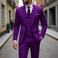 Conjunto de traje de tres piezas para hombre de corte ajustado